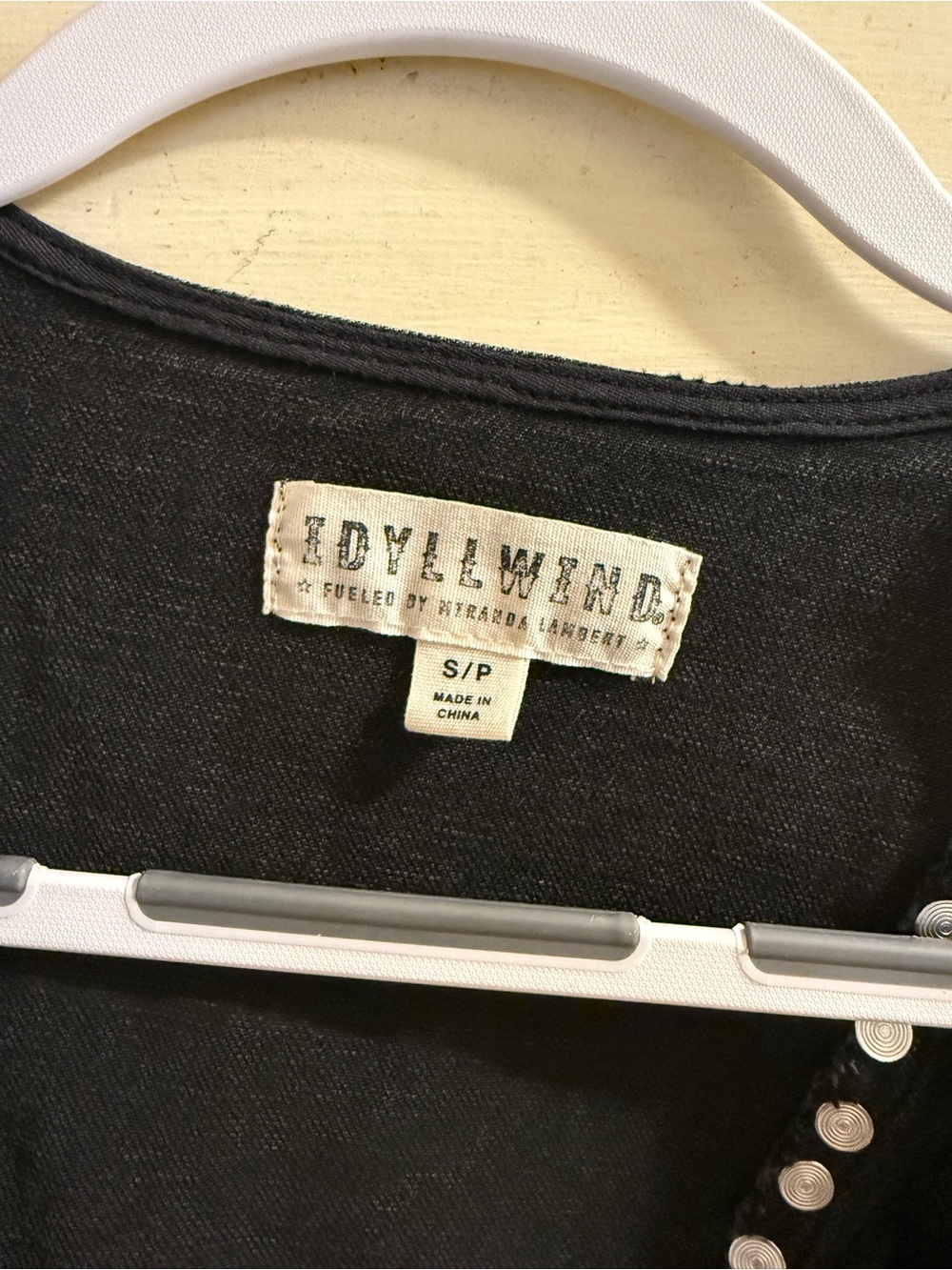 Idyllwind Black Studded Denim Vest – Size Small - Picture 2 of 3